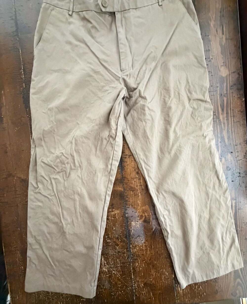 Attention Men's Khaki Flat Front Chino Pants 38x30